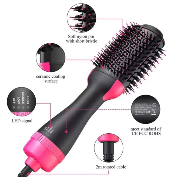 haardroger met borstel SAABW 4-in-1 Keramische Magic haarborstel - Image 2