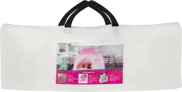 Kinder speeltent XL Roze – Met LED Verlichting & Draagtas | Voor Binnen & Buiten - Image 4
