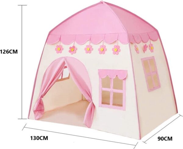 Kinder speeltent XL Roze – Met LED Verlichting & Draagtas | Voor Binnen & Buiten - Image 2