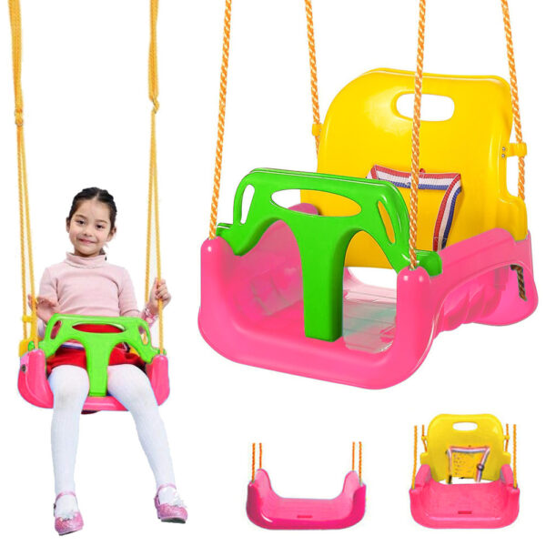 3-in-1 tuinschommel voor kinderen – veilig en leuk voor binnen en buiten – schommelbank – schommelstoel baby – schommels - Image 2