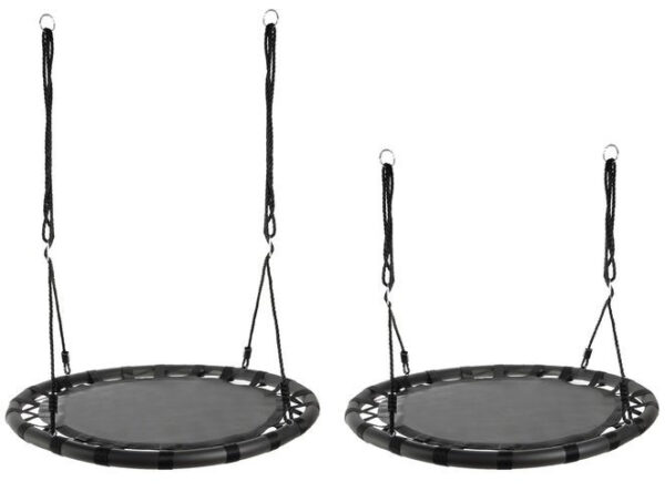 Nestschommel Buitenspeelgoed – Slinger schommel – Zwart – Ronde Nestschommel – Ooievaarsnest Voor kinderen en volwassenen - Image 2