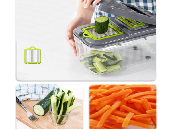 Mandoline - Multifunctionele Groentesnijder Met Opbergbox - Handmatig groentensnijder - Image 4