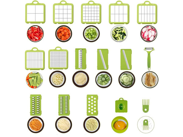 Mandoline - Multifunctionele Groentesnijder Met Opbergbox - Handmatig groentensnijder - Image 5